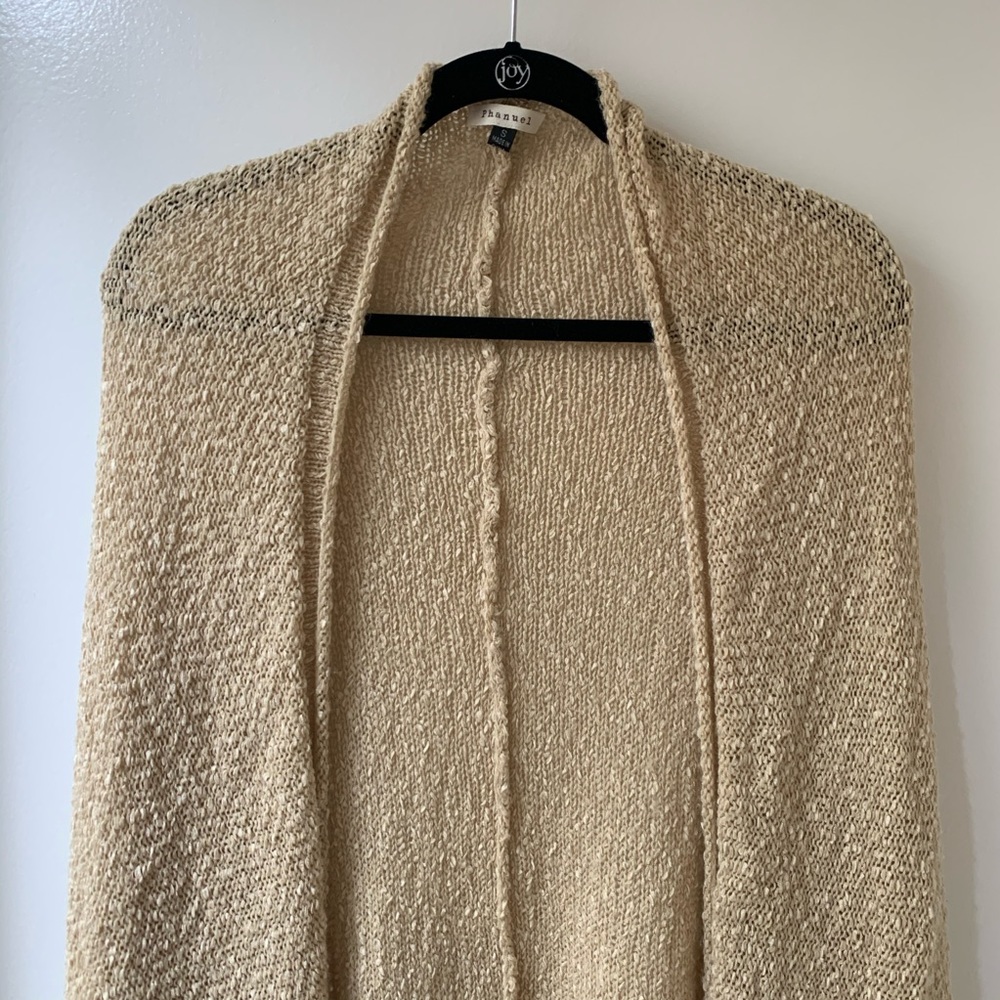 Long Beige Cardigan
